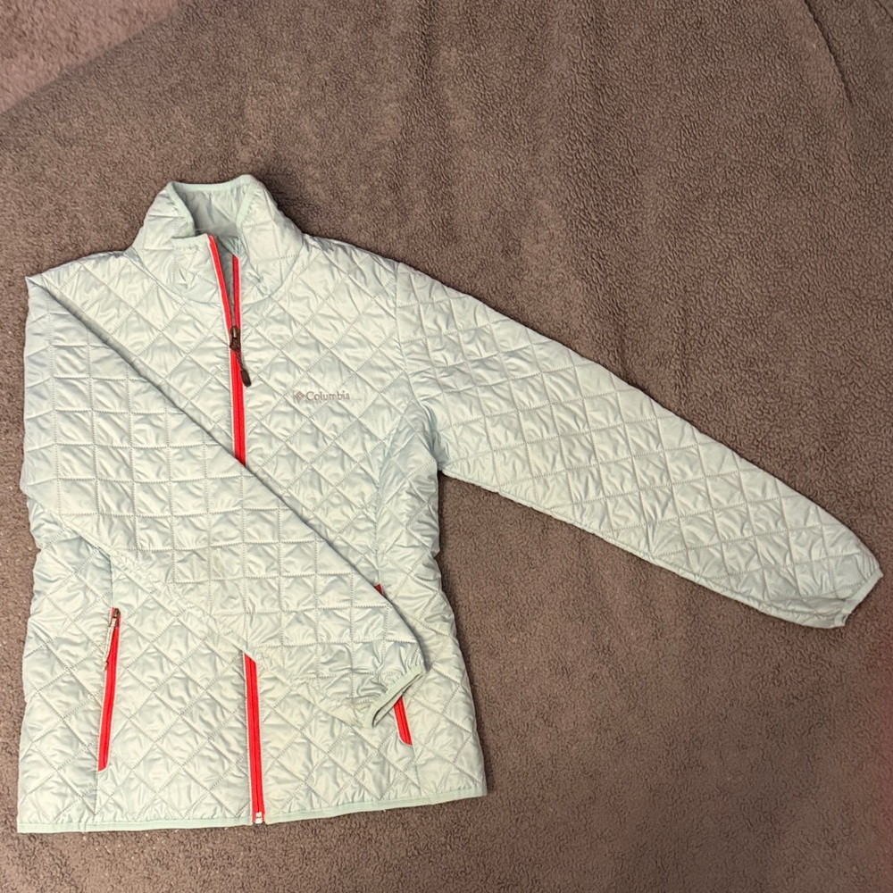 Columbia Women's Light Blue Quilted Ski Jacket